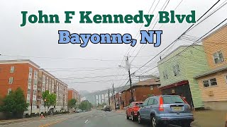 Driving on John F Kennedy Blvd in Bayonne, New Jersey, USA | W 63rd St to W 1st St