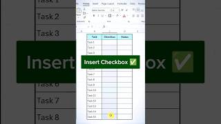 Excel Tips & Tricks | How to Insert Checkbox in Excel #shorts #excelshorts #exceltutorial #viral