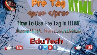 How to Use Pre Tag In Html