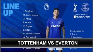 JAMES RODRIGUEZ TITULAR TOTTENHAM VS EVERTON