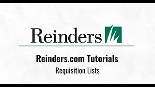 Tutorial Video - Requisition List