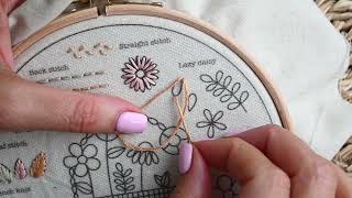 10 Step Embroidery Kit- Lazy Daisy