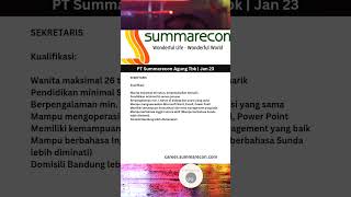 Lowongan Summarecon