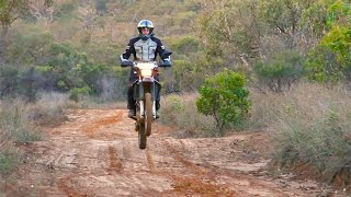 Cruising on my DRZ400 in the Anglesea Heath and Otway Ranges.