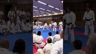 Arimoto-Sensei demonstrates 2 combinations from the JKS shodan syllabus