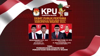 DEBAT PUBLIK PERTAMA PASANGAN CALON BUPATI DAN CALON WAKIL BUPATI KABUPATEN MAJENE TAHUN 2024