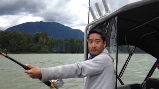 Alexander Ahmed Fishing in Fraser River, BC