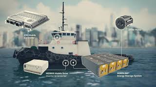 Electric powertrain solutions for close-to-shore marine vessels