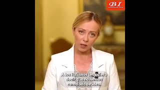 Georgia Meloni says: "If you enter Italy illegally, you will be deported..."