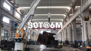 10M Telescopic Boom 2T Steel Offshore Pedestal Cranes