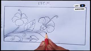 How To Draw Hibiscus flower Step By Step / गुड़हल का फूल बनाने का आसान तरीका / Hibiscus Flower Draw