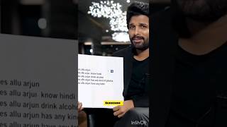 alluarjun funny answers #shorts