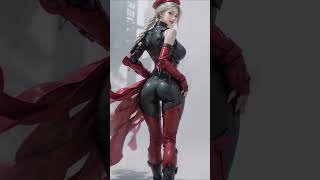 [4K] AI ART LOOKBOOK AMAZING COLLECTION‐Asian The Beautiful Red Warrior GenZ Sexy Girl #short