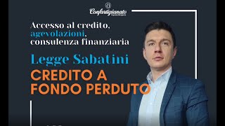 Legge Sabatini - credito a fondo perduto | Accesso al credito, agevolazioni, consulenza finanziaria