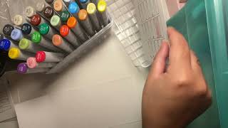 Swatching my new set of 36 Copic markers asmr