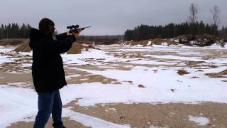 Test firing savage 116 .308 with 180 grain bullets