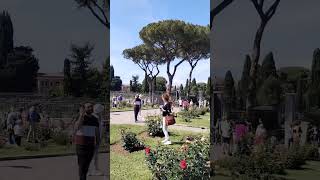 Rose garden in Rome #shortsfeed #каналбелаяорхидея #roses