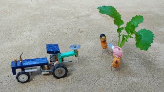 Diy tractor tree cutter machine mini science project | keep villa | CS Toy | mini creative