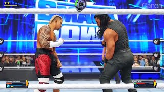 WWE Roman Reigns Vs Solo Sikoa In WWE 2k24 Gameplay