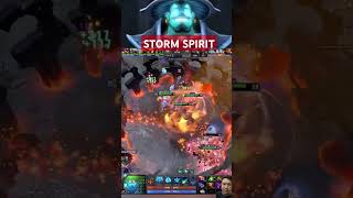 crazy Storm Spirit Solo VS 5 Hero Team Dire In Dota 2 #dota2short #shotrs #dota2