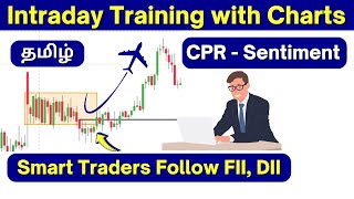 CPR Sentiment Helps to Predict Market Direction! | Intraday Training with Charts in Tamil