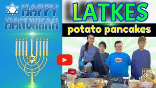 Latkes Potato Pancakes by Chef Panagioti and his friends Adrien, Asher and Sarai!!!