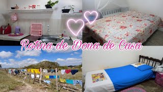 Rotina de dona de casa/ Cama posta da semana, lavei muita roupa, Cozinha em ordem - Lar da Pri