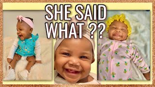 CUTE 5 MONTH OLD BABY SAYS HER FIRST WORD!! | TALKING NON STOP