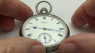 Waltham Traveler Silver Plated Pocket Watch.