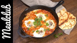 Shakshuka I pochierte Eier in Tomatensoße I schnelles Pfannenbrot I  MealClub