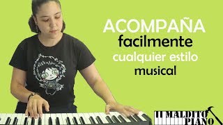 PIANO TUTORIAL: Aprender acompañamiento sencillo al teclado para cualquier estilo musical