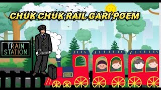 Chuk chuk rail gari poem| nursery rhymes| kids poems station