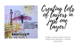 Just One Layer - Creating a multi layered look with stamps and stencils