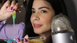 ASMR COMENDO BALA COM GEL AZEDO