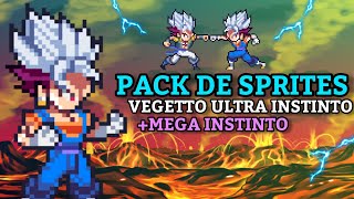 PACK DE SPRITES DE VEGETTO ULTRA INSTINTO +MEGA INSTINTO (SPRITES HD) CREADO POR MI