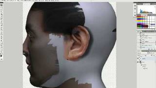 Texturing a head using Photoshop CS4's 3d tools, pt. 3