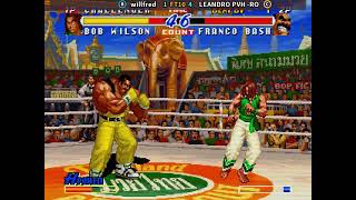 fightcade 2 Real Bout Fatal Fury 2 willfred (Brazil) vs LEANDRO PVH -RO (Brazil)