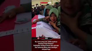 Istri TNI begitu tegar saat menerima takdir