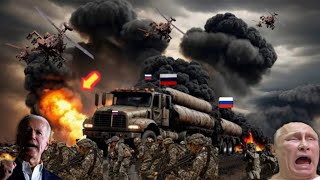 Ukrainian Fighter Jets & Helicopters Attack on Russian Army Convoy - GTA5