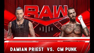 WWE | CM Punk vs Damian Priest One on One | RAW 2023