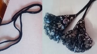 Velvet cloth dori making /  How to make net fabric latkan / Easy latkan making with cloth