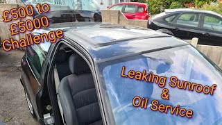 Flipping Cars- £500 to £5000 challenge - Episode #5 - Fixing The Leaking Sunroof.