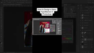 How to Desgin a SALON FLYER/BANNER in Photoshop - Timelapse #photoshoptutorial #shorts