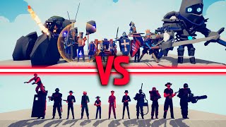 MEDIEVAL TEAM vs MILITARY TEAM - Totally Accurate Battle Simulator TABS