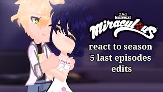 mlb react to season 5 last episodes tiktok edits / miraculous ladybug gacha club / adrinette🐞