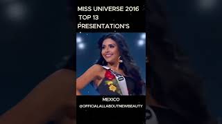 Miss Universe 2016 Top 13 Presentation's. #missuniverse #allaboutnewbeauty