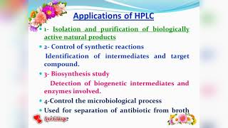 HPLC APPLICATIONS IN DETAIL...