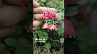 Diy beautiful clay jhumka 😍 #diy #handmade #jewellery #trending #youtuber #shorts #music #song #new