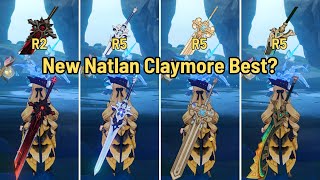 Navia Weapon Comparison | Wolf's Gravestone R2 | Tidal Shadow R5 | Earth Shaker R5 | Genshin Impact