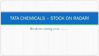 TATA CHEMICAL - BREAKOUT SOON CANDIDATE